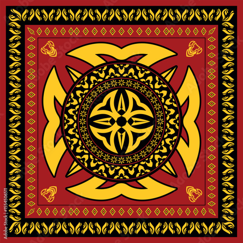Sri Lanka Mandala Art Patterns Illustrations Squre