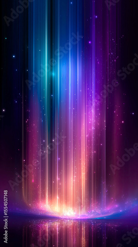 Light energy forming, abstract beams and particles, soft glowing atmosphere, soft gradients of deep blue and violet, peaceful atmosphere,