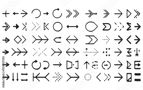 Arrow Icon Set – Variety of Directional Symbols and Navigation Elements