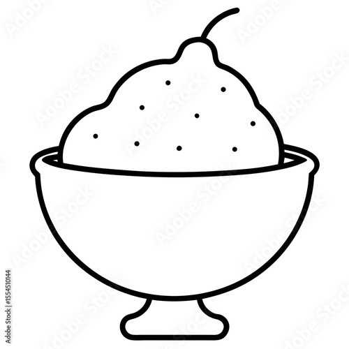 Lemon Sorbet line art vector