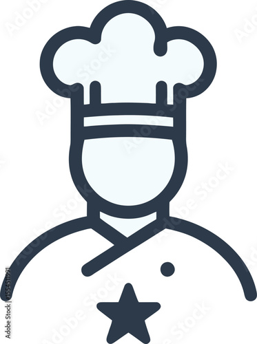 vector illustration of a chief icon 