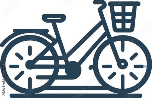 bicycle on white background