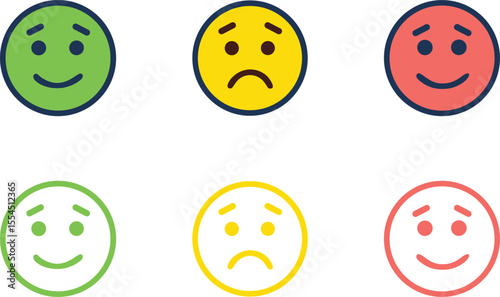 emoticons icon, emoji face sign, smiley symbol vector illustration