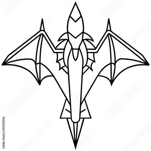 WZ-7 Soaring Dragon line art vector