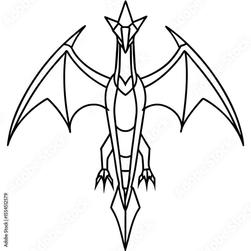 WZ-7 Soaring Dragon line art vector