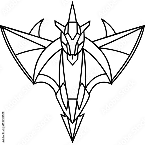 WZ-7 Soaring Dragon line art vector