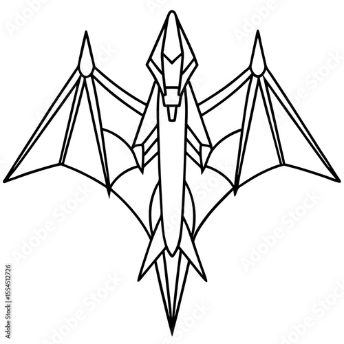 WZ-7 Soaring Dragon line art vector