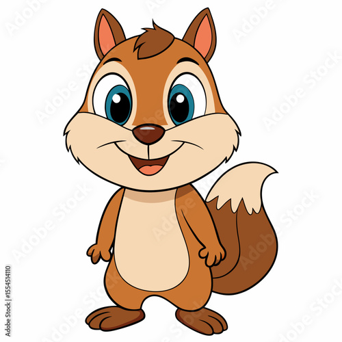 chipmunk vector illustration in white background