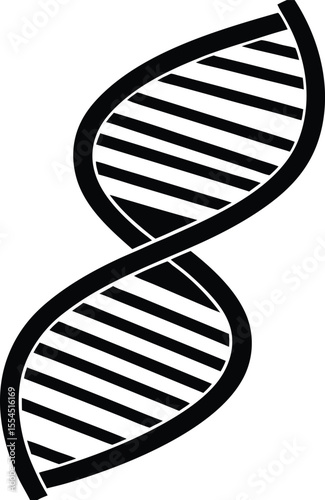 Silhouette of a dna strand symbol