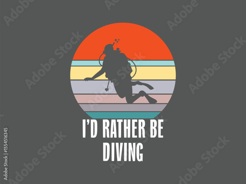 I’d rather be diving t shirt design scuba life ocean lover tee for divers