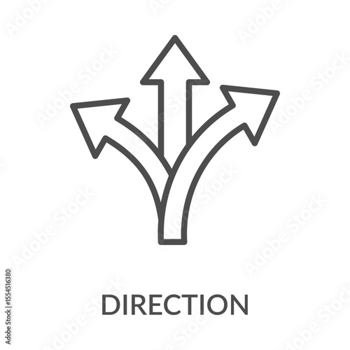 Direction Icon Line Style. Design Vector Illustration