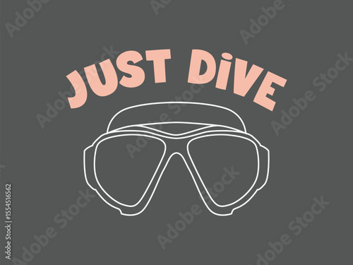 Just dive t shirt design minimalist scuba diving tee for ocean adventurers