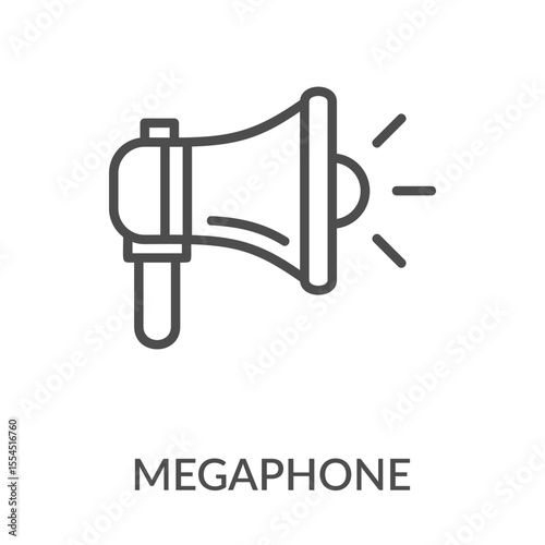 Megaphone Icon Line Style. Design Vector Illustration