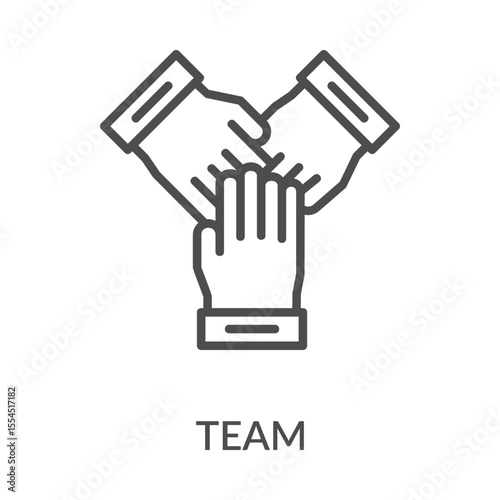 Team Icon Line Style. Design Vector Illustration