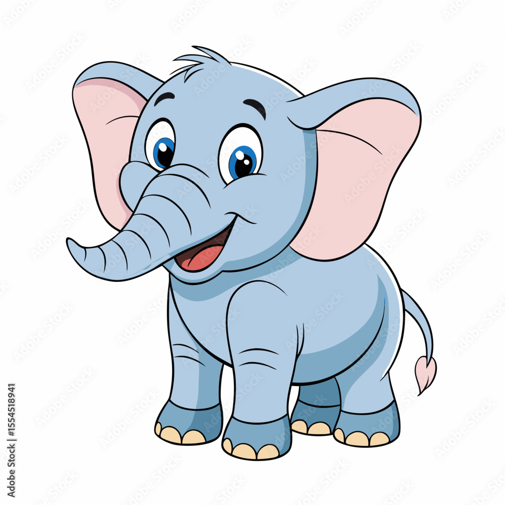 Fototapeta premium funny elephant cartoon