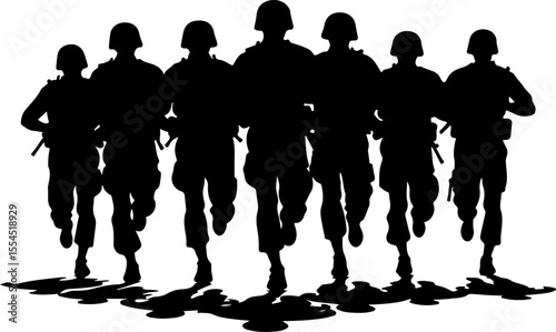 soldiers, military, army, advance, uphill, climb, 