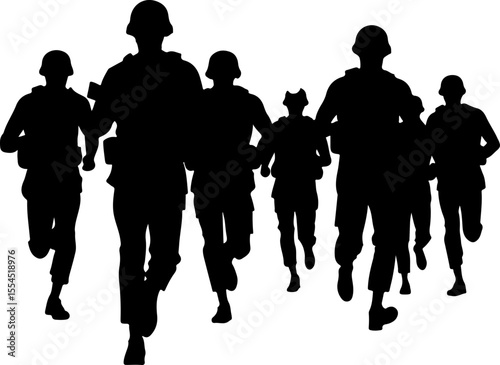soldiers, military, army, advance, uphill, climb, 