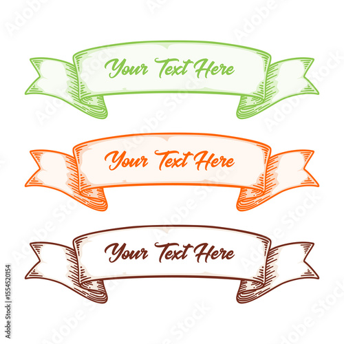 Vintage Ribbon Banner Set