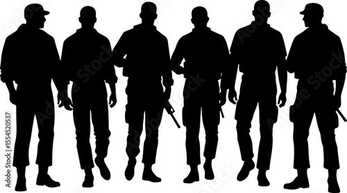soldiers, military, army, advance, uphill, climb,  vector bundle