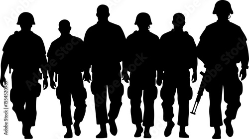 soldiers, military, army, advance, uphill, climb,  vector bundle