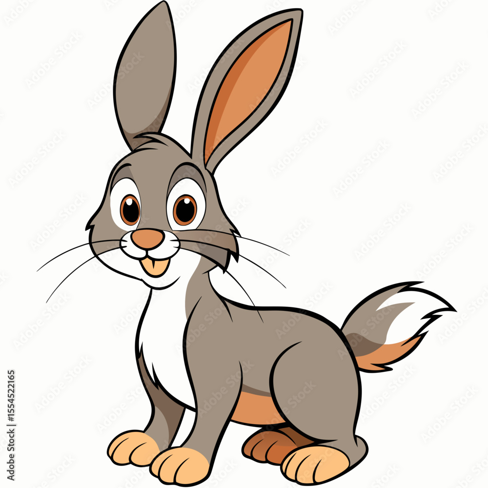 Fototapeta premium rabbit illustrations in white