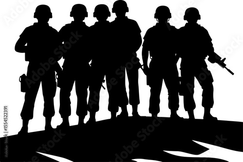 soldiers, military, army, advance, uphill, climb,  vector bundle