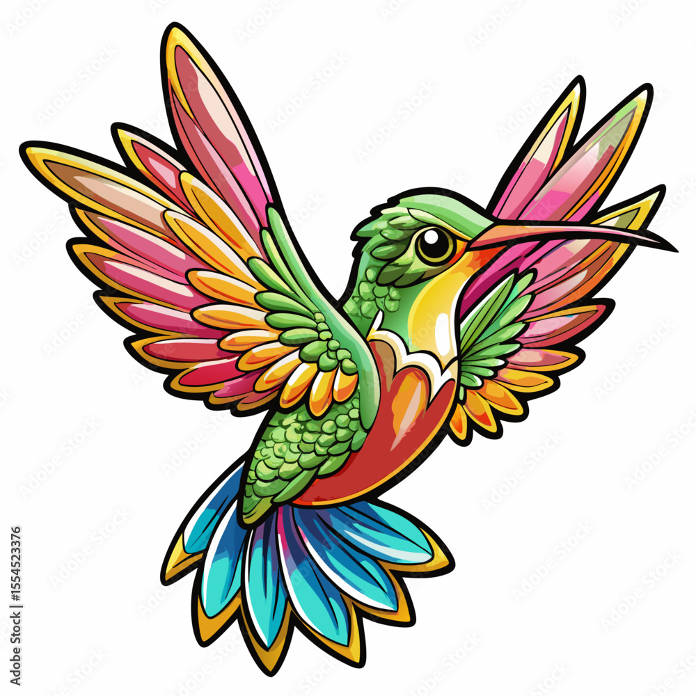 Fototapeta premium vector illustration of a peacock