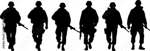 soldiers, military, army, advance, uphill, climb,  vector bundle