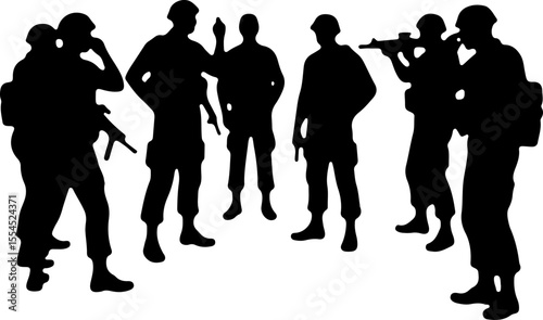 soldiers, military, army, advance, uphill, climb,  vector bundle