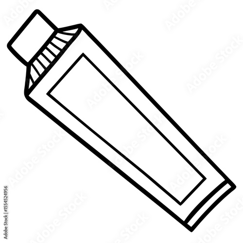 Toothpaste line art vector