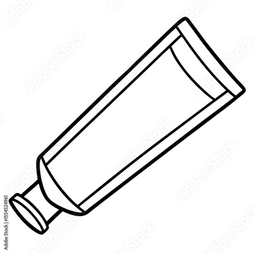 Toothpaste line art vector