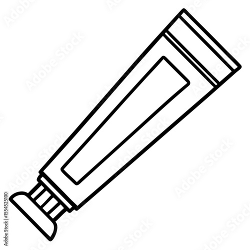 Toothpaste line art vector