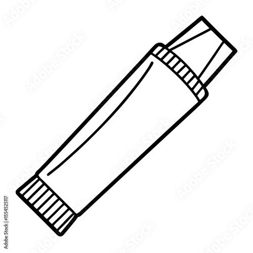 Toothpaste line art vector