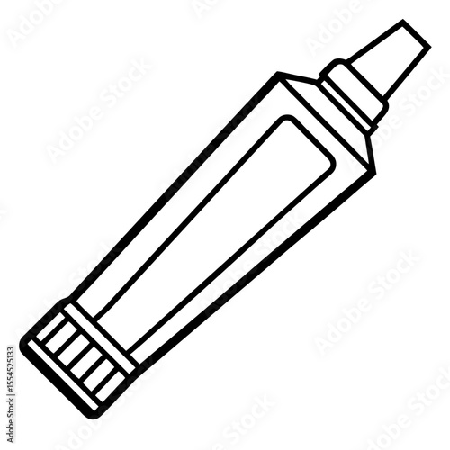 Toothpaste line art vector