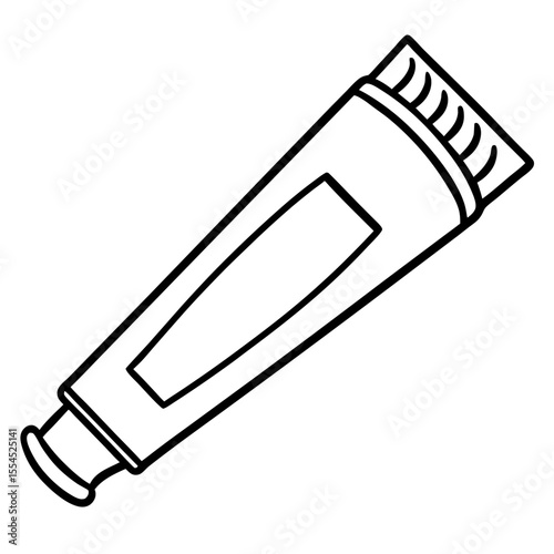 Toothpaste line art vector