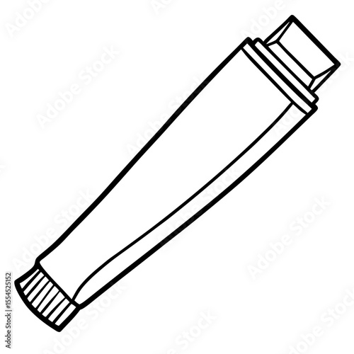 Toothpaste line art vector