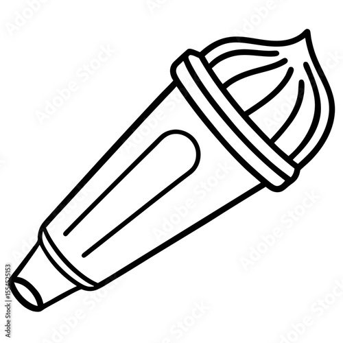Toothpaste line art vector