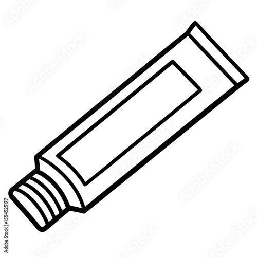Toothpaste line art vector