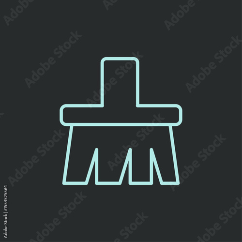 Brush icon logo flat vector design