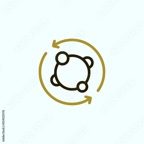 Metabolism icon logo flat vector design