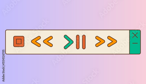 Eyecatching and colorful UI element for contemporary web and application design projects