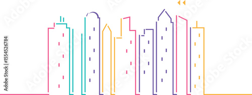 Urban cityscape silhouettes vector illustration. Night town skyline or black city buildings isolated on white background