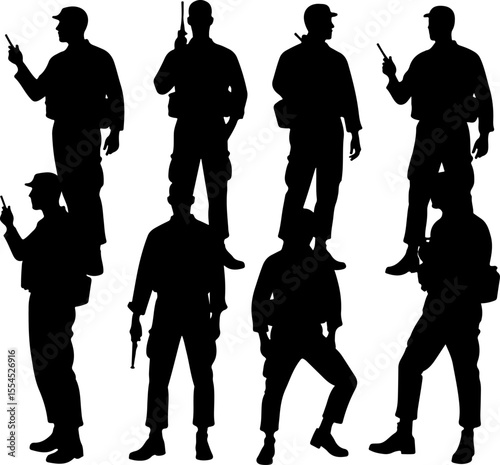  military, army, advance Soldiers Advancing Up Hill Silhouette vector bundle