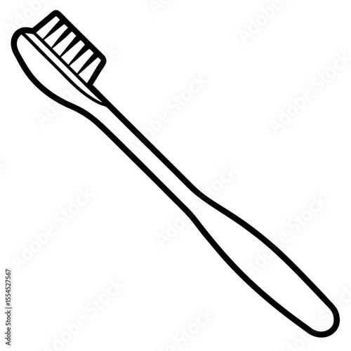 Toothbrush line art vector