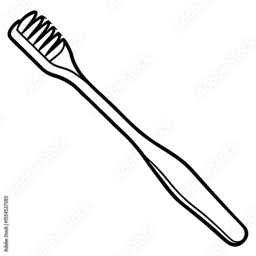 Toothbrush line art vector
