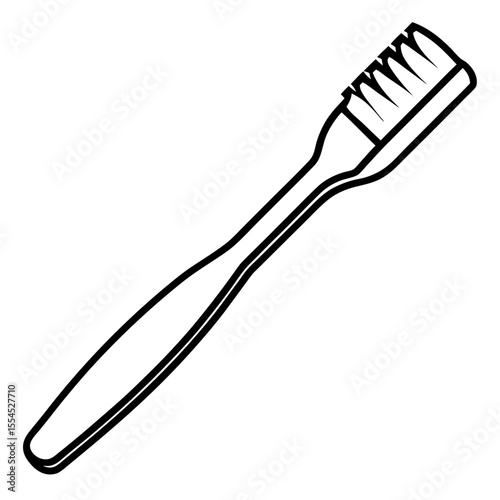 Toothbrush line art vector