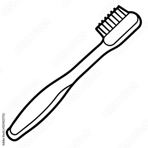 Toothbrush line art vector