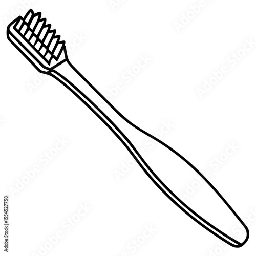 Toothbrush line art vector