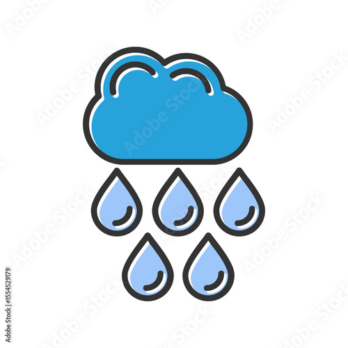 Rain Vector Icon