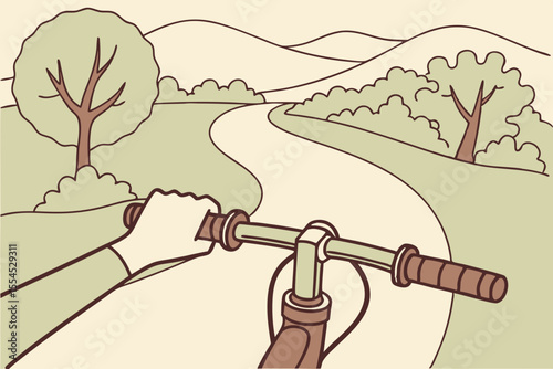 Experience the thrill of cycling with a first-person view that captures pure freedom.